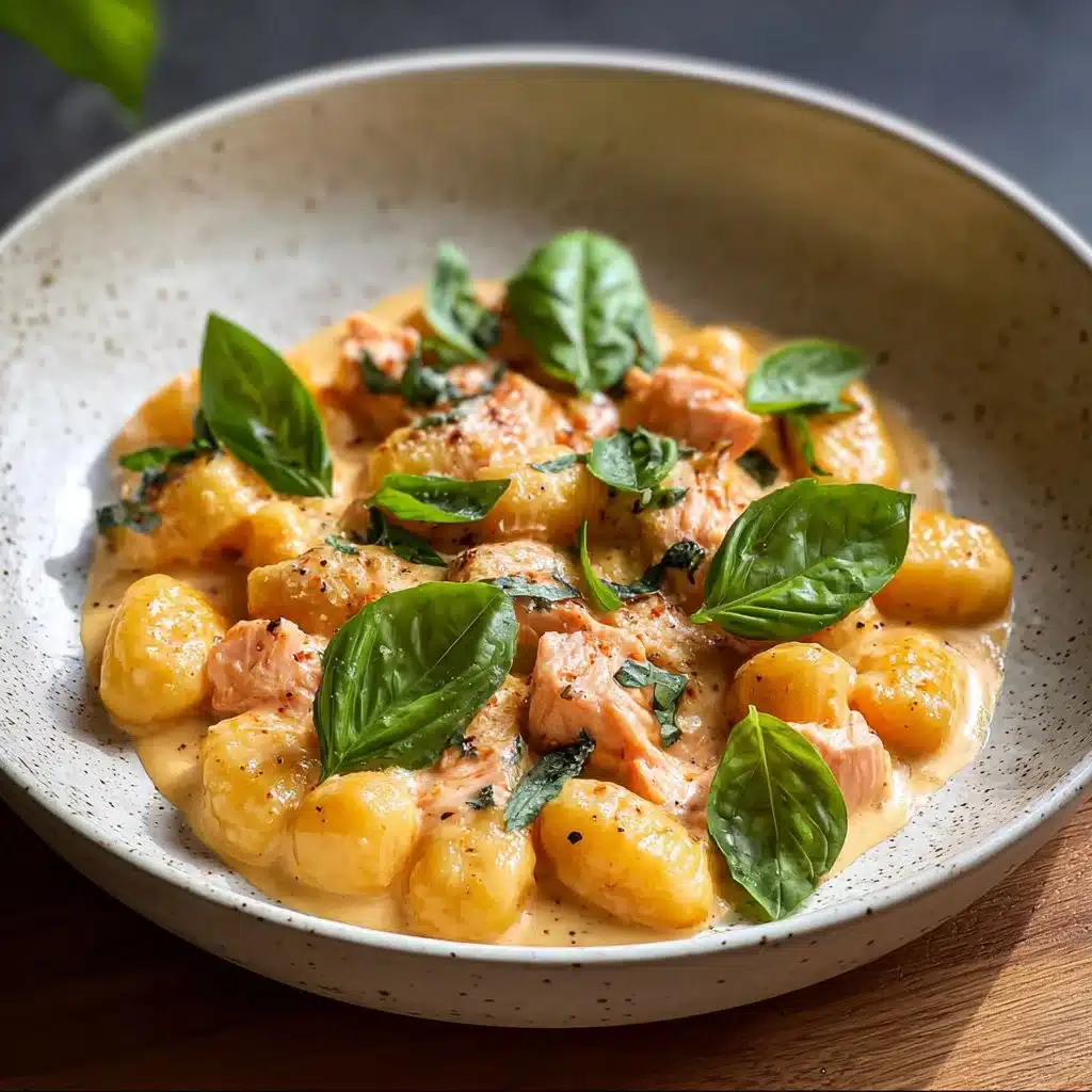 Indulge in Creamy Salmon Gnocchi for a Cozy Night In