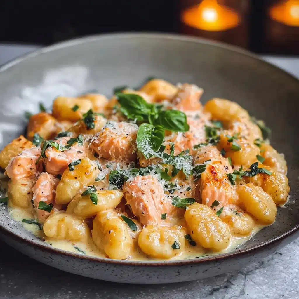 Indulge in Creamy Salmon Gnocchi for a Cozy Night In