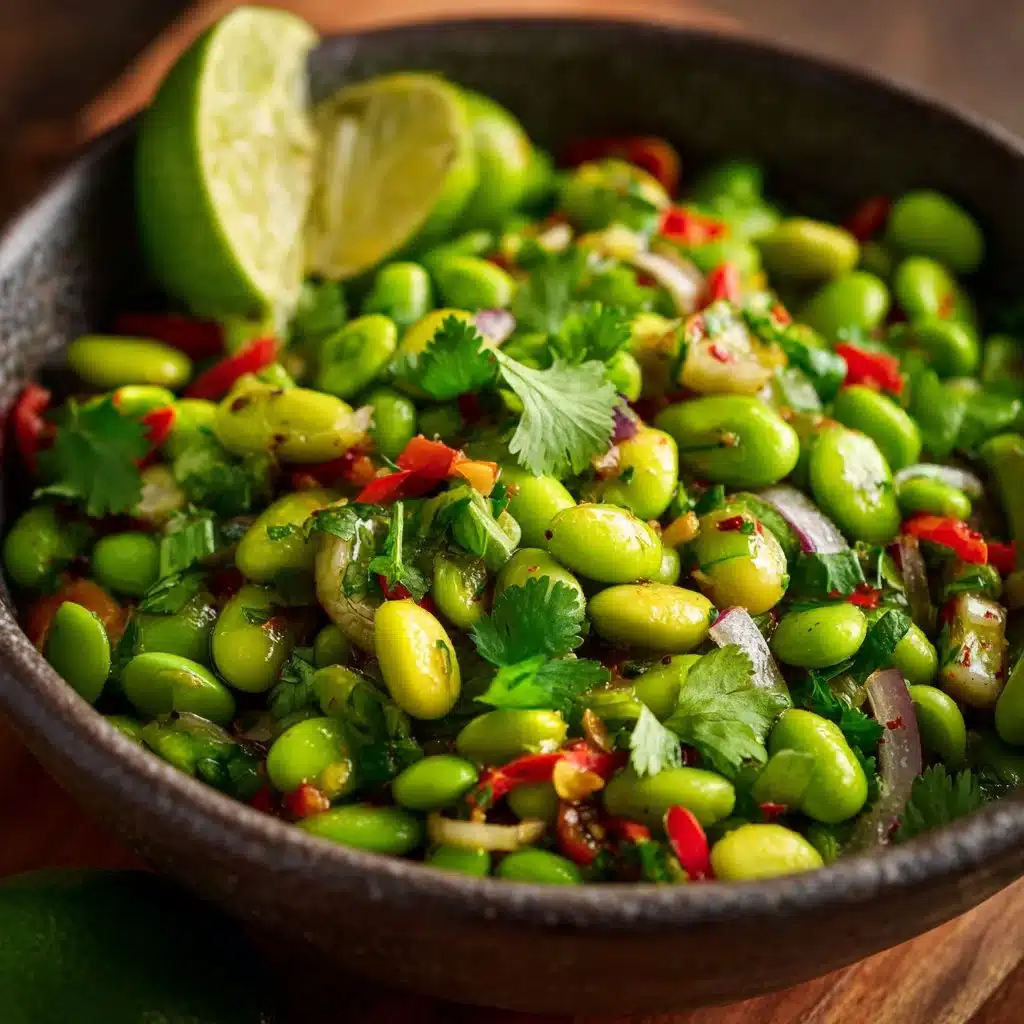 Healthy Edamame Salad with Cilantro Lime Dressing