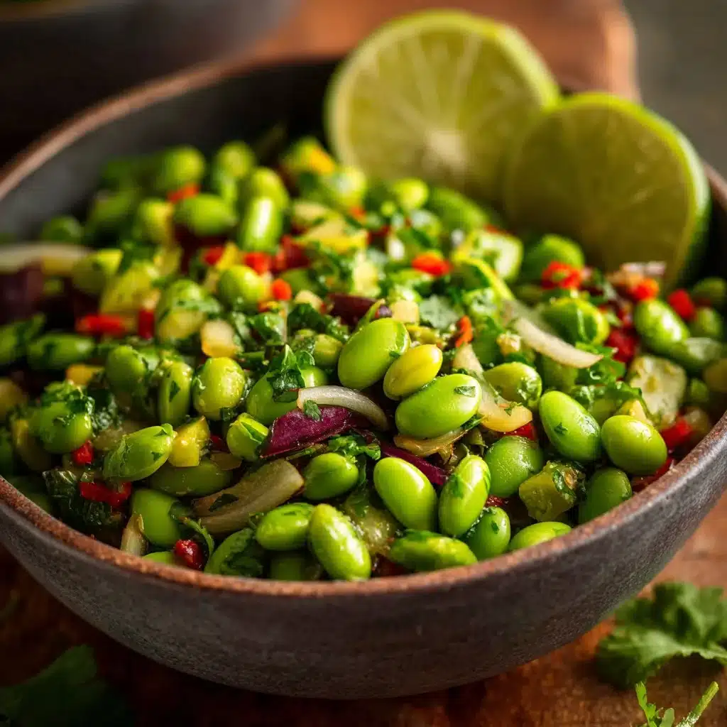 Healthy Edamame Salad with Cilantro Lime Dressing