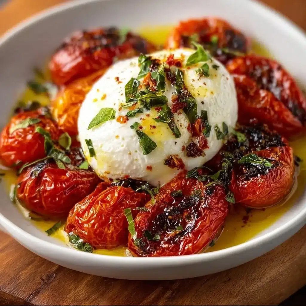 Healthy Roasted Tomatoes with Burrata