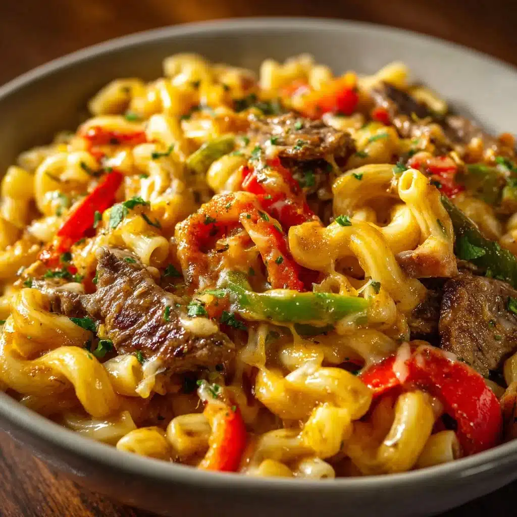 High-Protein Philly Cheesesteak Mac