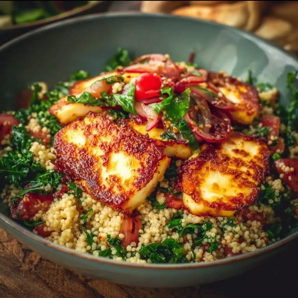 Hot Honey Halloumi and Couscous Salad