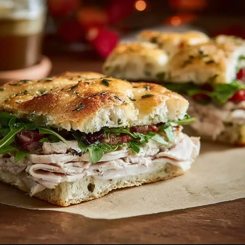 Italian Turkey Focaccia Sandwiches