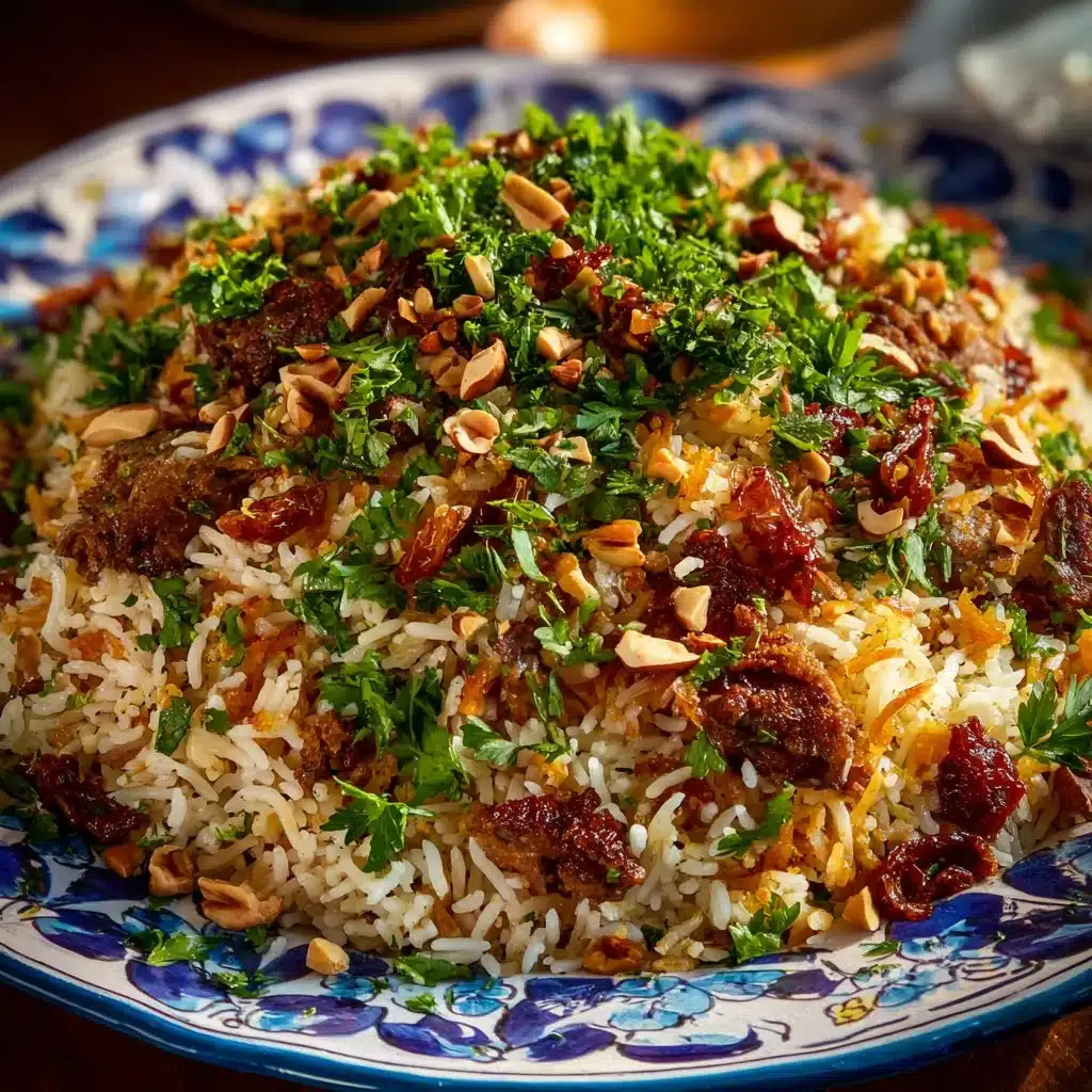 Lebanese Hashweh (Spiced Rice with Ground Meat and Nuts)