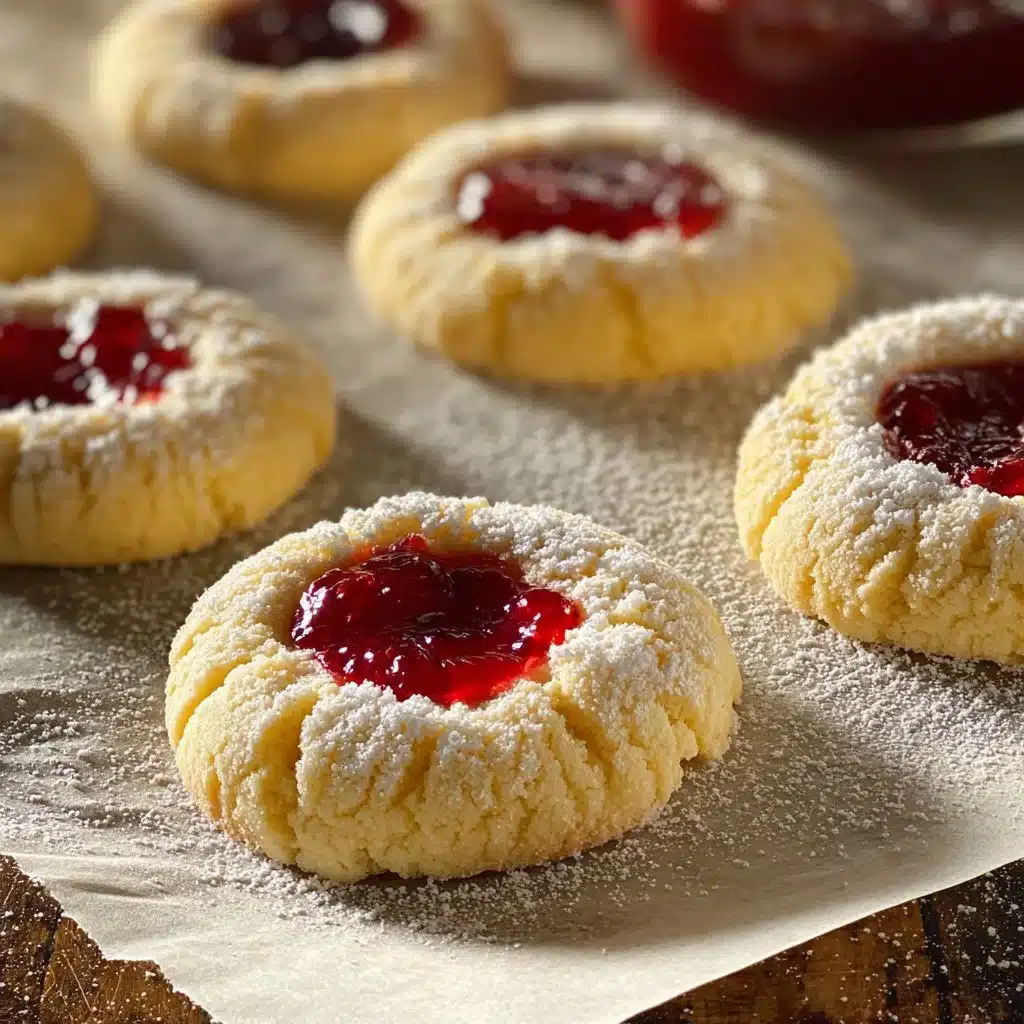 Lemon cookies with raspberry curd topping on a plate