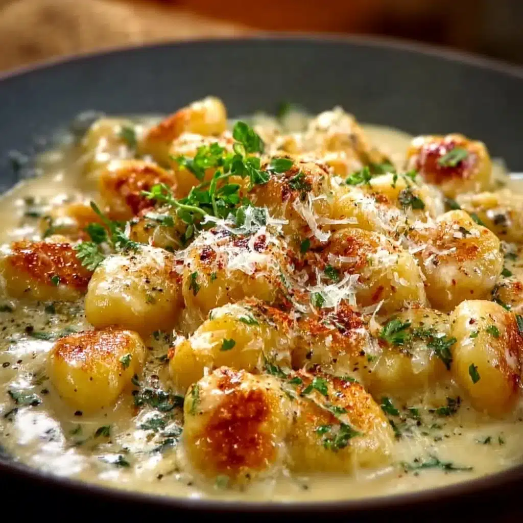 Millionaire Gnocchi with Creamy Parmesan Sauce