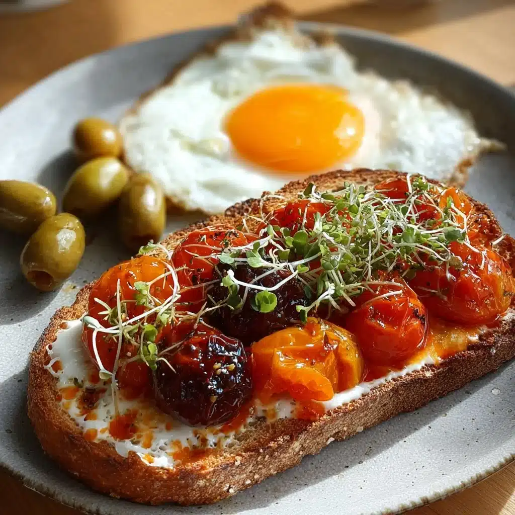 Roasted Tomato Toast & Sunny Egg Plate