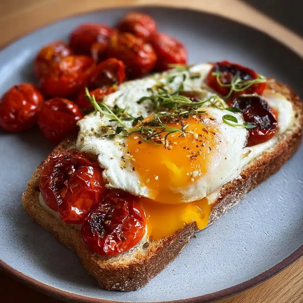 Roasted Tomato Toast & Sunny Egg Plate
