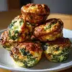 Delicious Spinach Ricotta Bites served on a platter