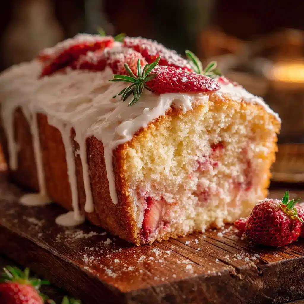 Strawberry Italian Cream Pound Cake for Winter Celebrations