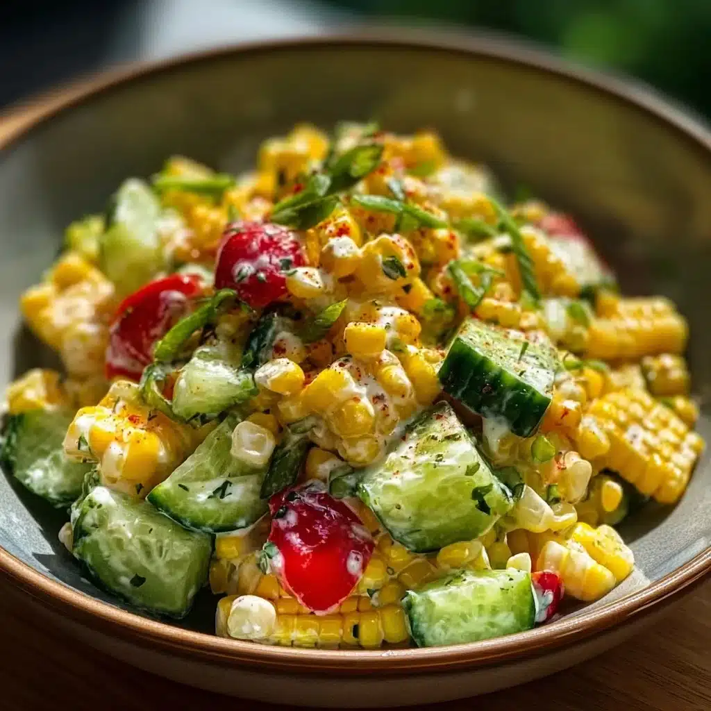 Street Corn Creamy Cucumber Salad
