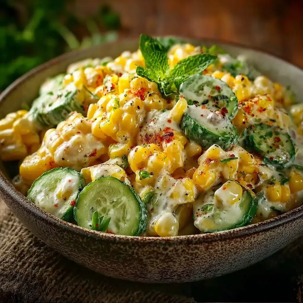 Street Corn Creamy Cucumber Salad
