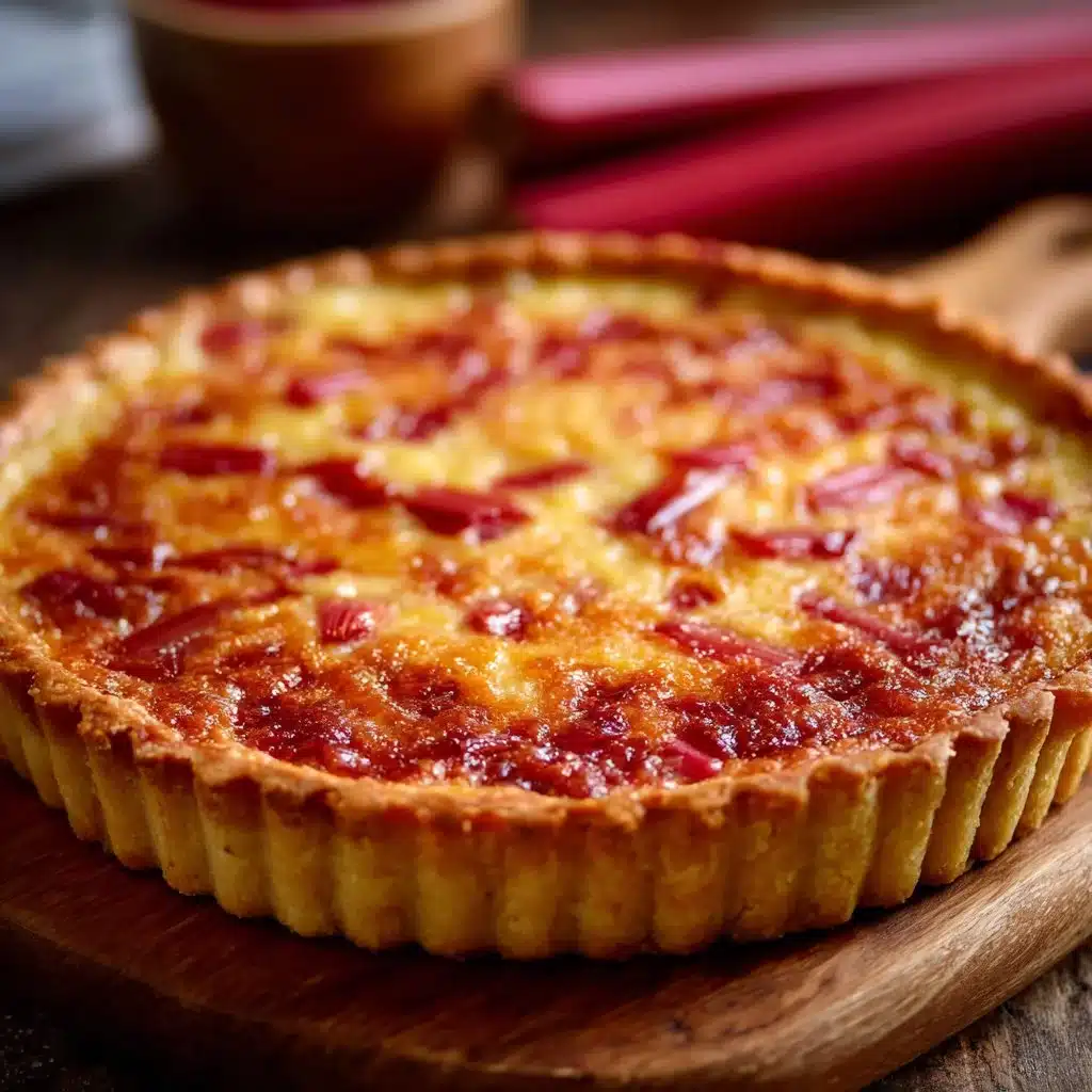 Sweet Rhubarb Custard Tart