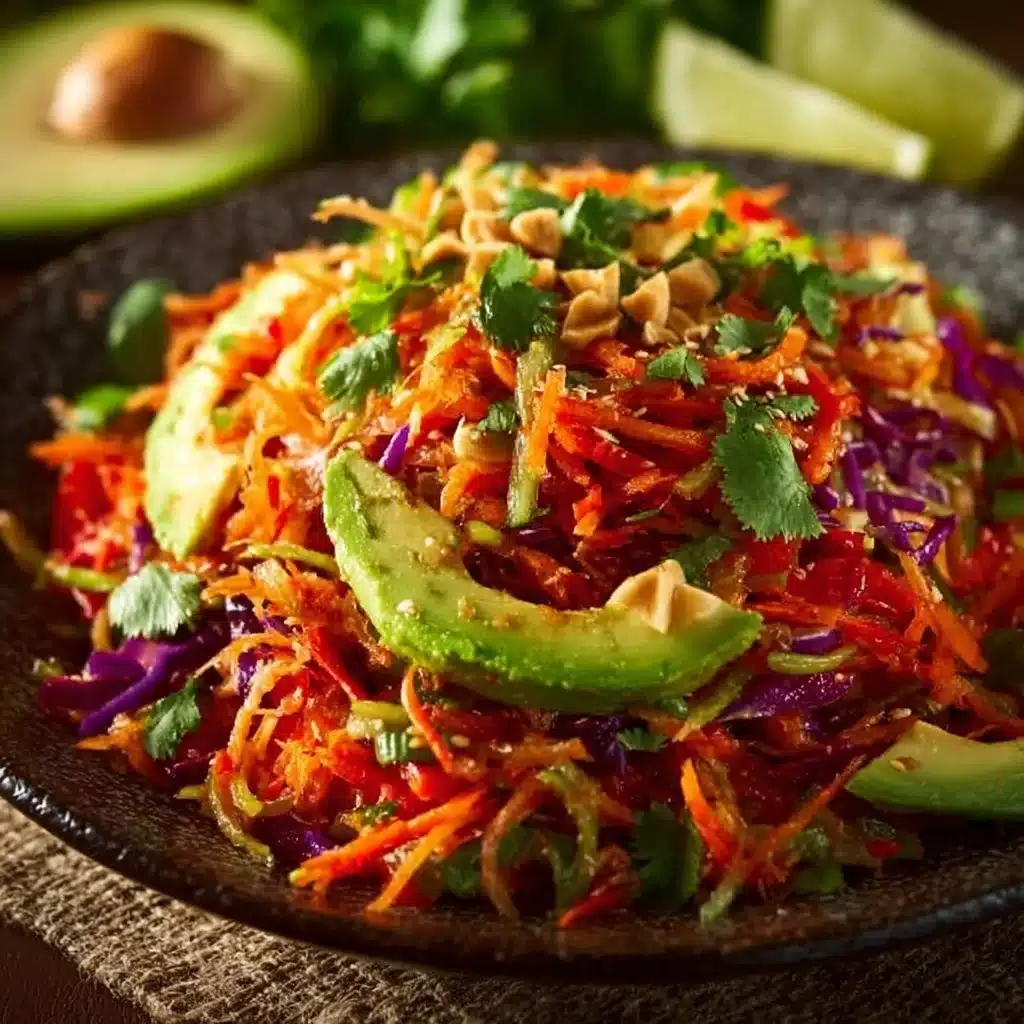 Vibrant Shredded Thai Salad with Avocado