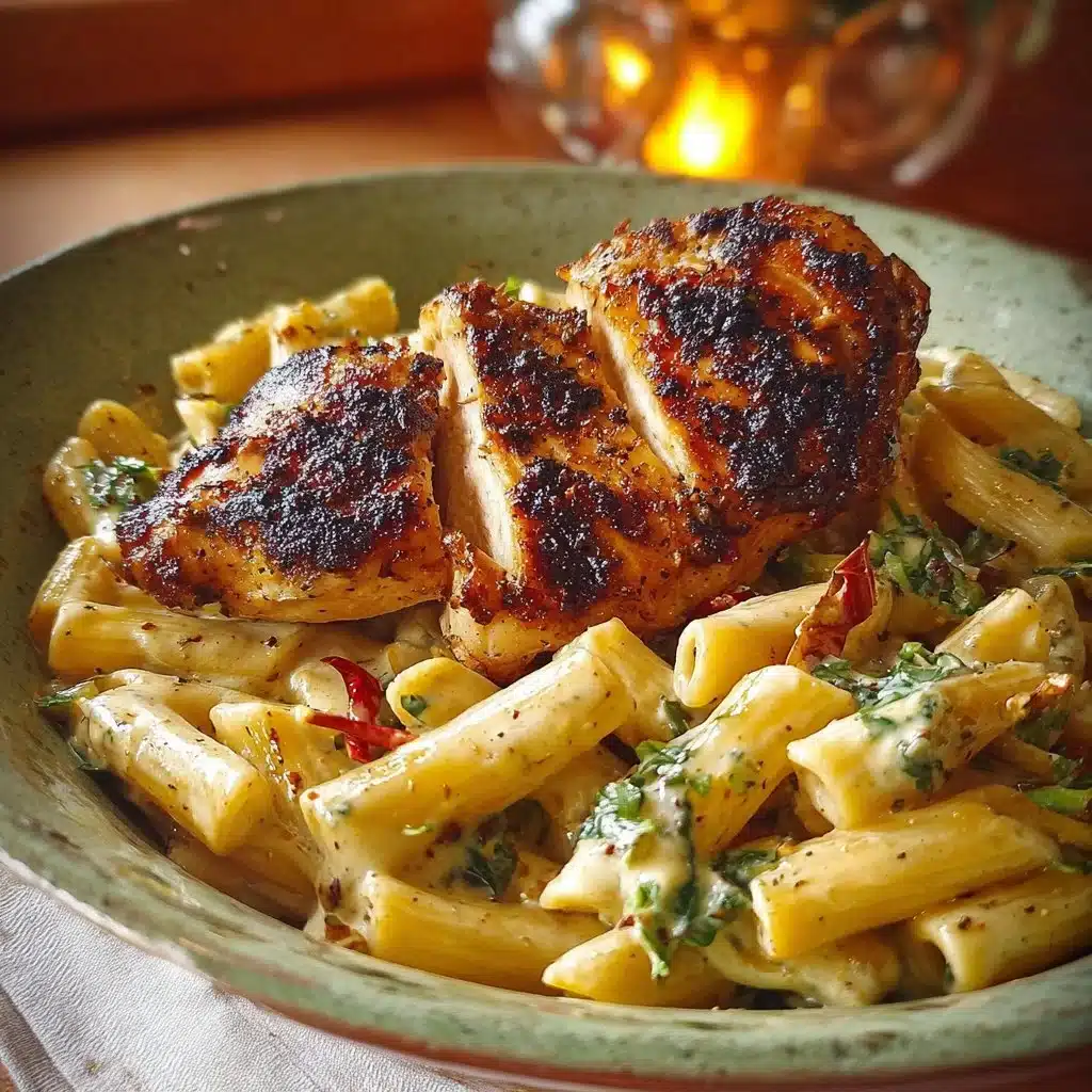 Grilled Chicken with Creamy Penne