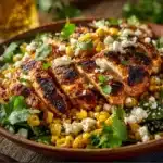 High Protein Chicken Street Corn Salad with vibrant ingredients