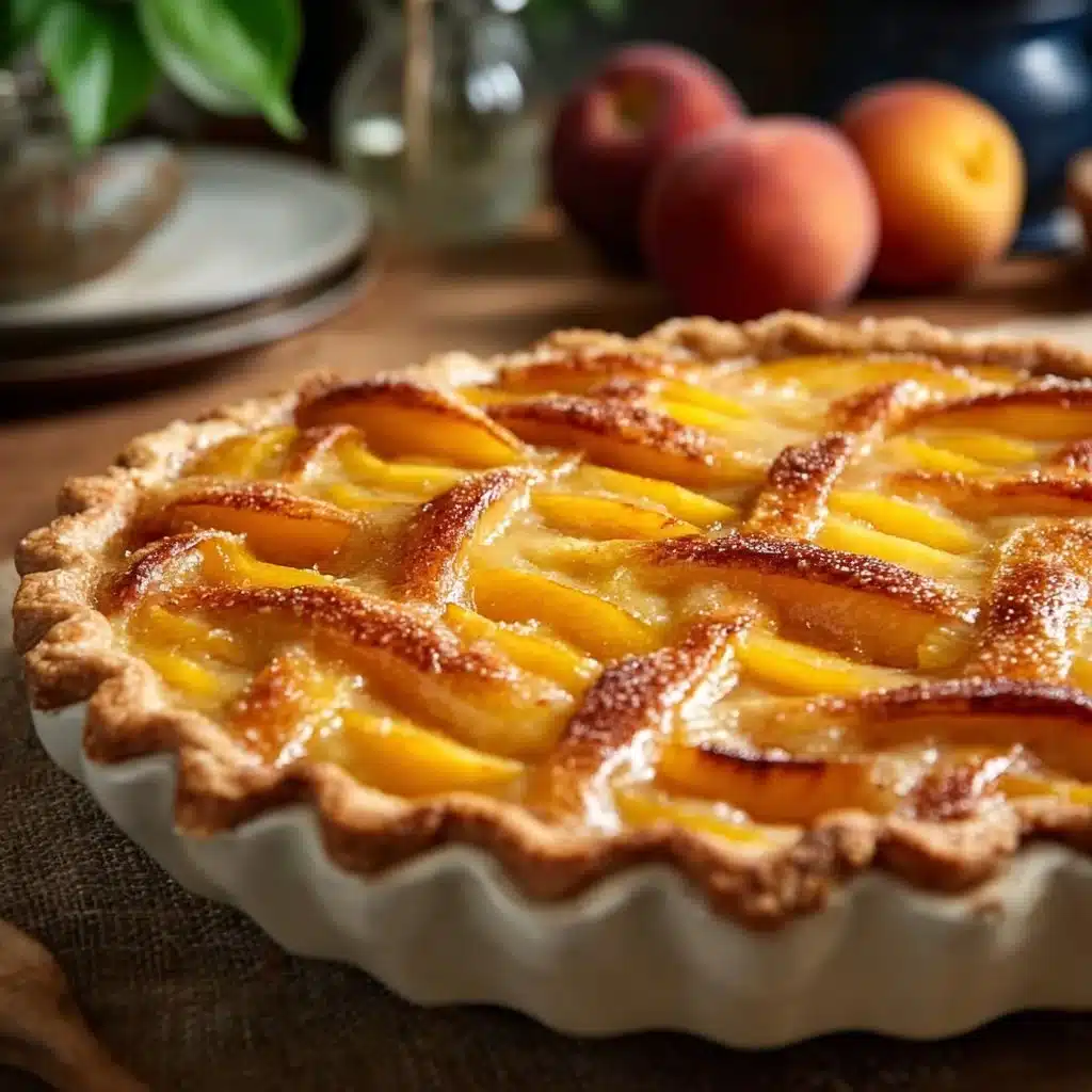 Homemade Peach Custard Pie