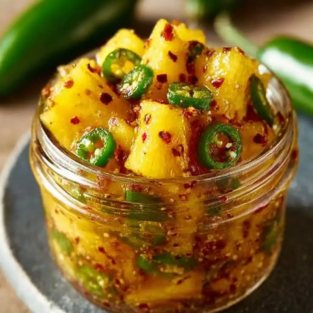 Pineapple Cowboy Candy recipe with sweet and spicy flavor profile.
