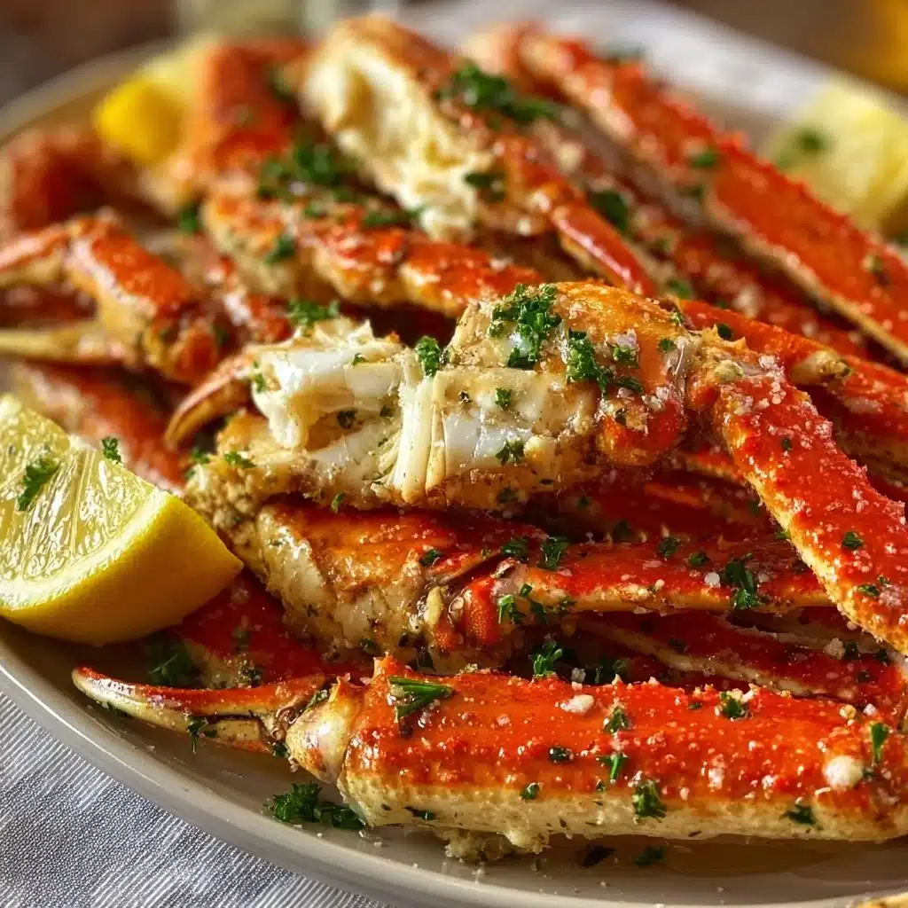 Succulent Steamed Garlic-Butter Crab Legs