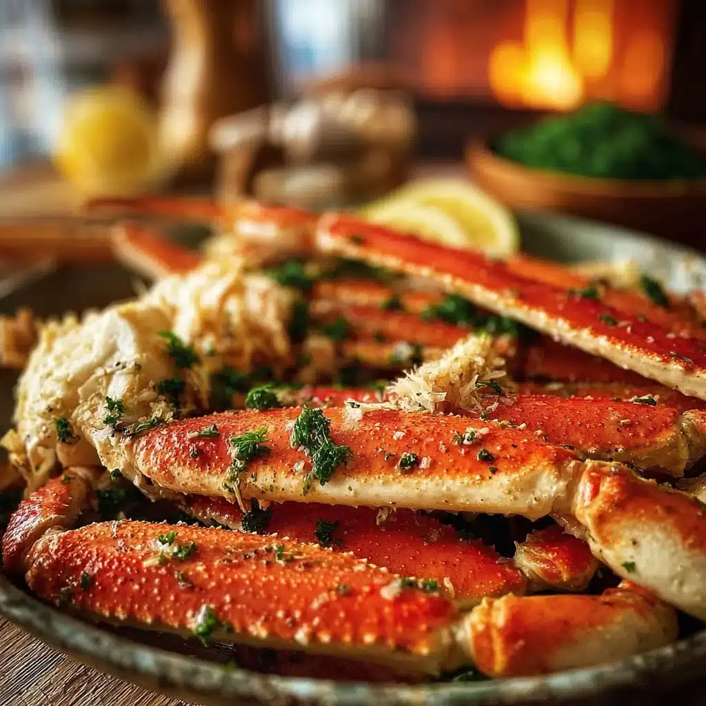 Succulent Steamed Garlic-Butter Crab Legs