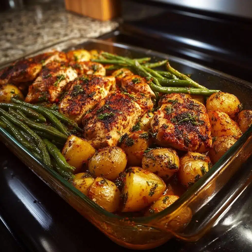 Ultimate Garlic Herb Chicken with Roasted Potatoes & Green Beans