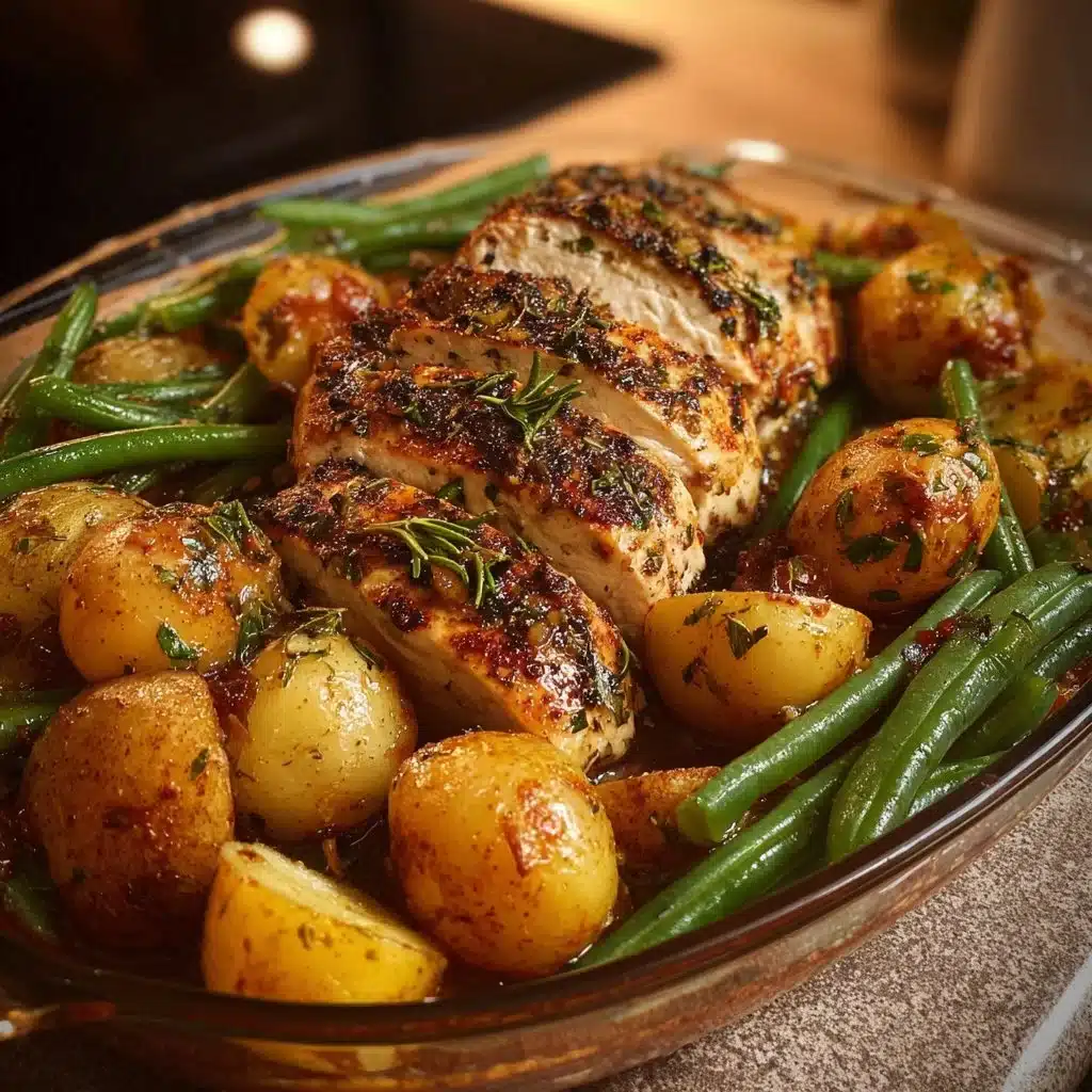 Ultimate Garlic Herb Chicken with Roasted Potatoes & Green Beans