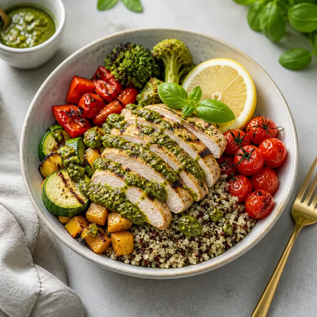 5 Flavorful High-Protein Pesto Chicken & Quinoa Bowls to Try!