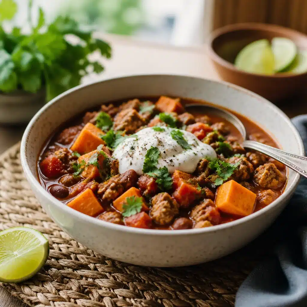 Cozy Up with Macro-Friendly Turkey & Sweet Potato Chili
