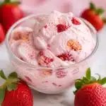 High-Protein Strawberry Cottage Cheese Ice Cream made with fresh ingredients.