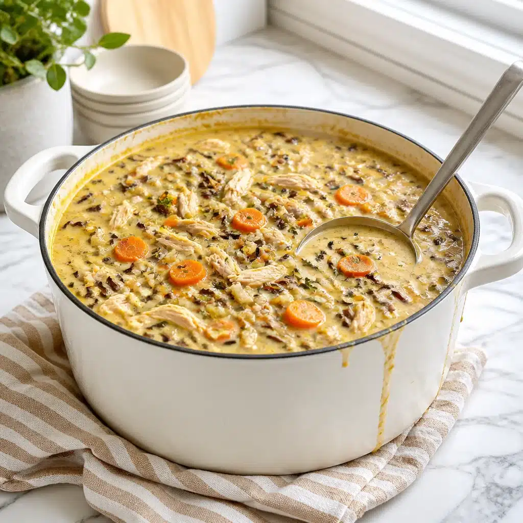 Macro-Friendly Creamy Chicken & Wild Rice Soup
