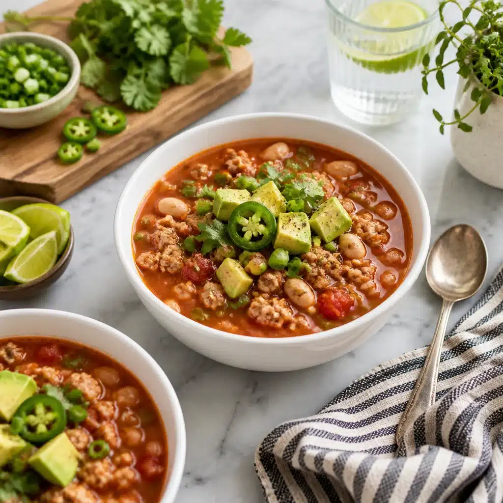 Deliciously Macro-Friendly Ground Turkey & White Bean Soup Recipe