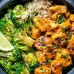 Easy Honey Garlic Chicken Meal Prep Bowls with rice and vegetables
