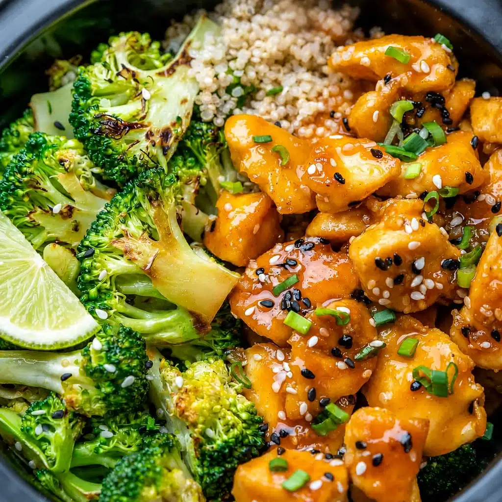Easy Honey Garlic Chicken Meal Prep Bowls with rice and vegetables