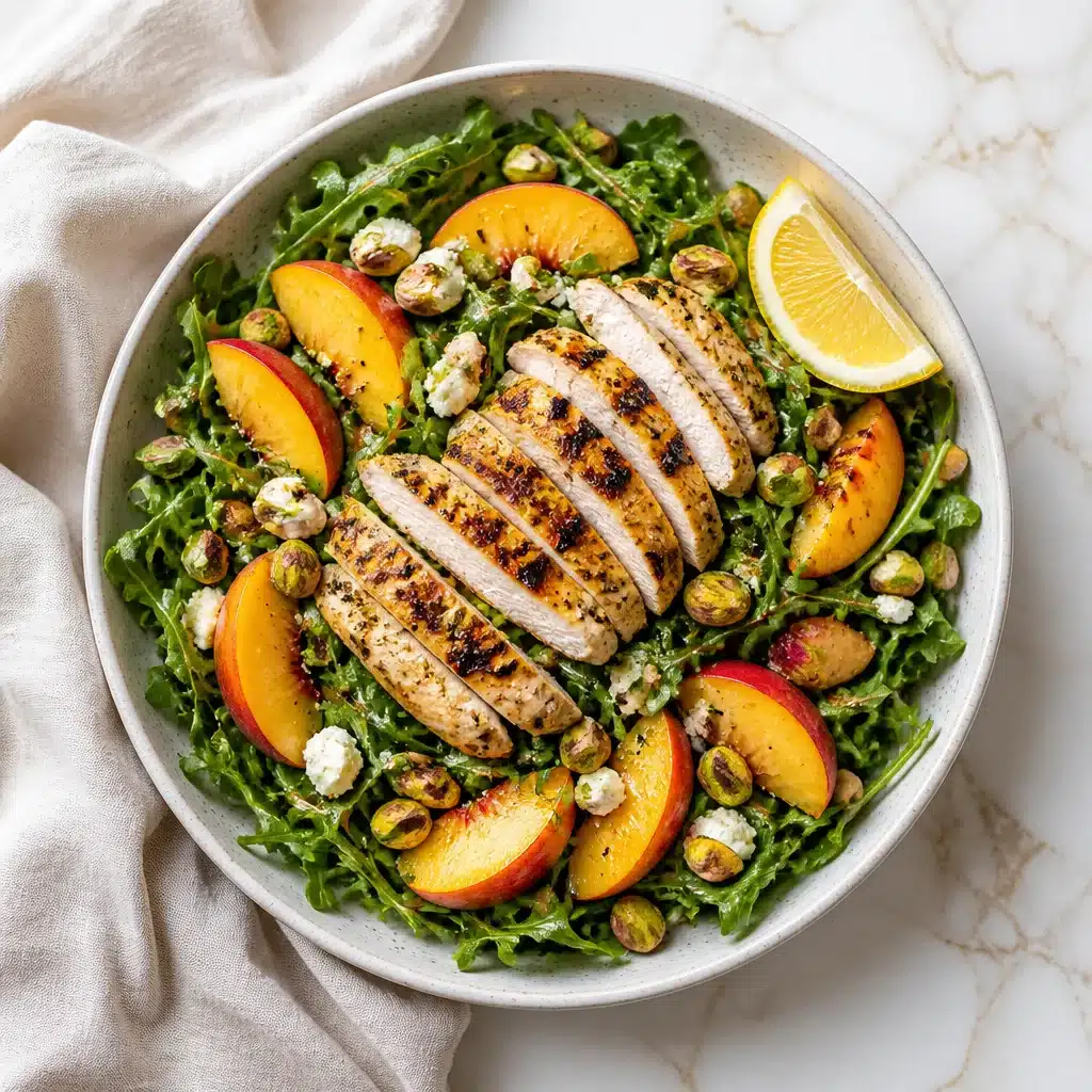 High-Protein Grilled Chicken & Peach Salad Bowls