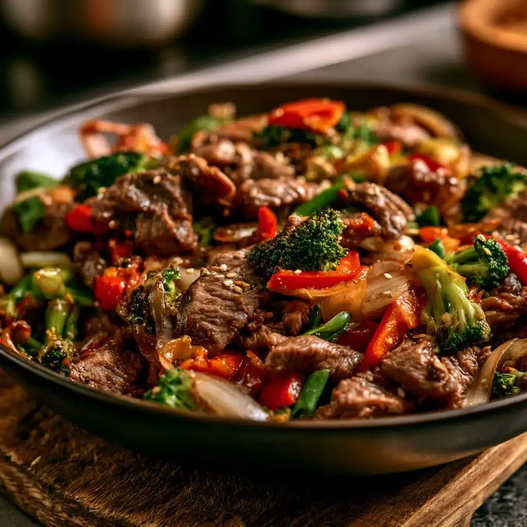 Delicious easy chicken stir fry with vibrant vegetables and sauce