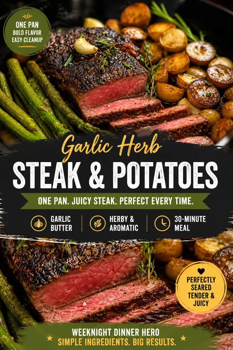 High-Protein Lemon Garlic Butter Steak Bites & Asparagus Bowls
