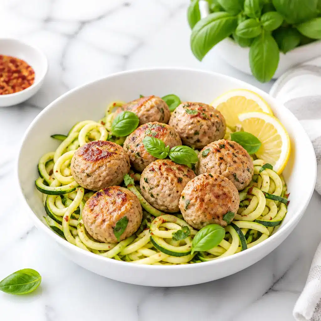 Savory Macro-Friendly Turkey Meatball & Zucchini Noodle Soup