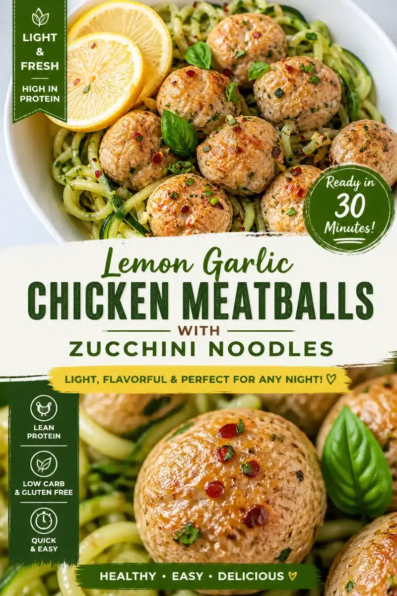 Savory Macro-Friendly Turkey Meatball & Zucchini Noodle Soup