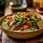 Zesty Mojito Lime Chicken Bowl with fresh ingredients and vibrant flavors