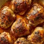Delicious Cowboy Butter Chicken Thighs served with herbs and spices